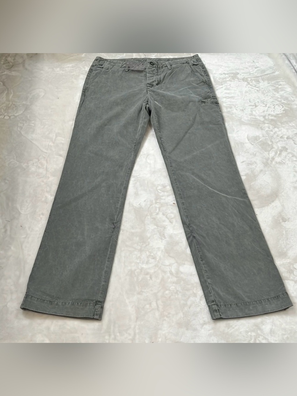 James Perse Utility Chino Pants Mens 33 Sage Green Military Stretch Twill